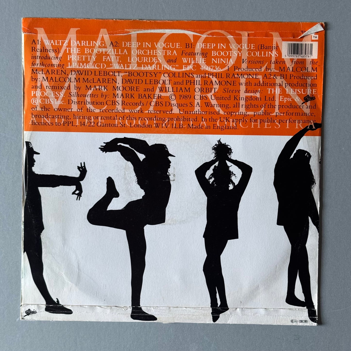 Malcolm McLaren & the Bootzilla Orchestra Waltz Darling UK 12” single