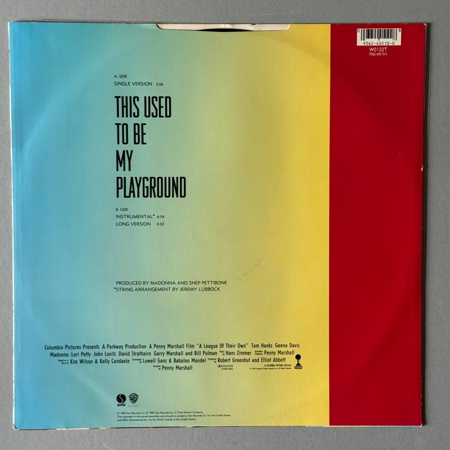 Madonna This Used to Be My Playground UK 12” single