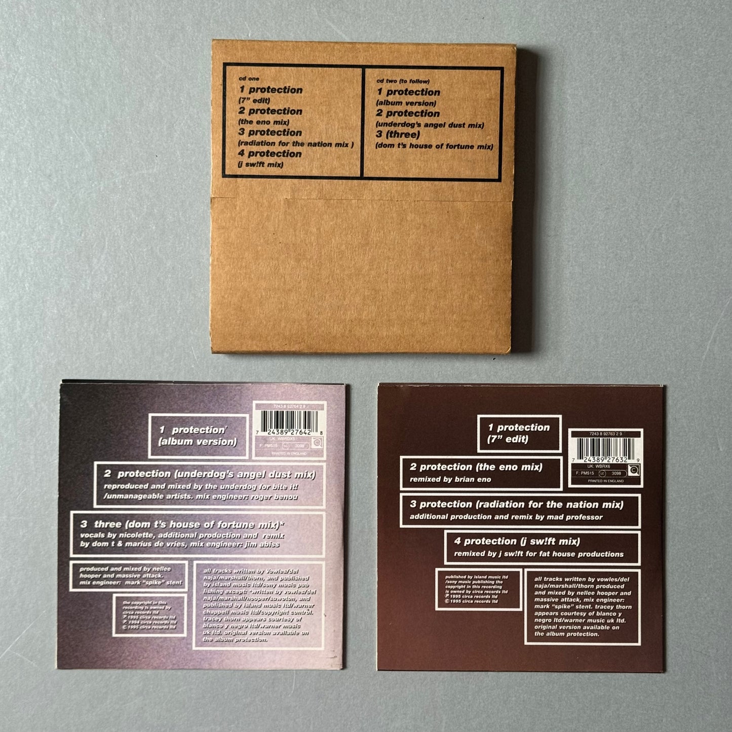 Massive Attack feat. Tracey Thorn Protection CD1 & CD2 in card slipcase