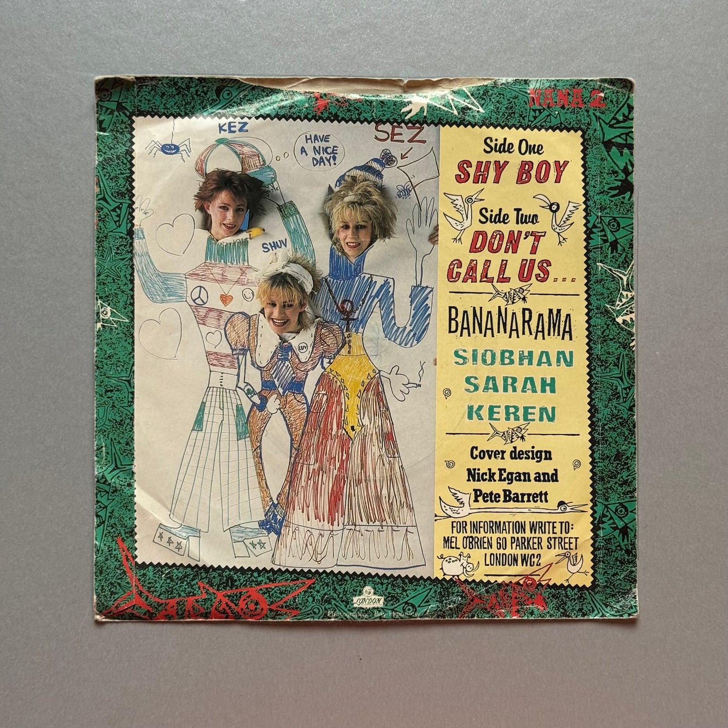Bananarama Shy Boy UK 7” single