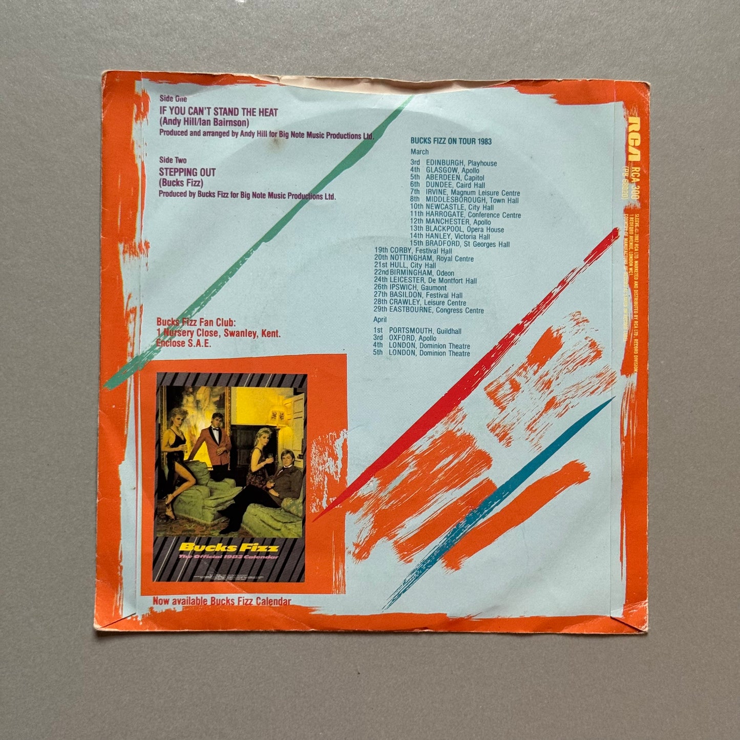 Bucks Fizz If You Can’t Stand the Heart UK 7” single orange sleeve