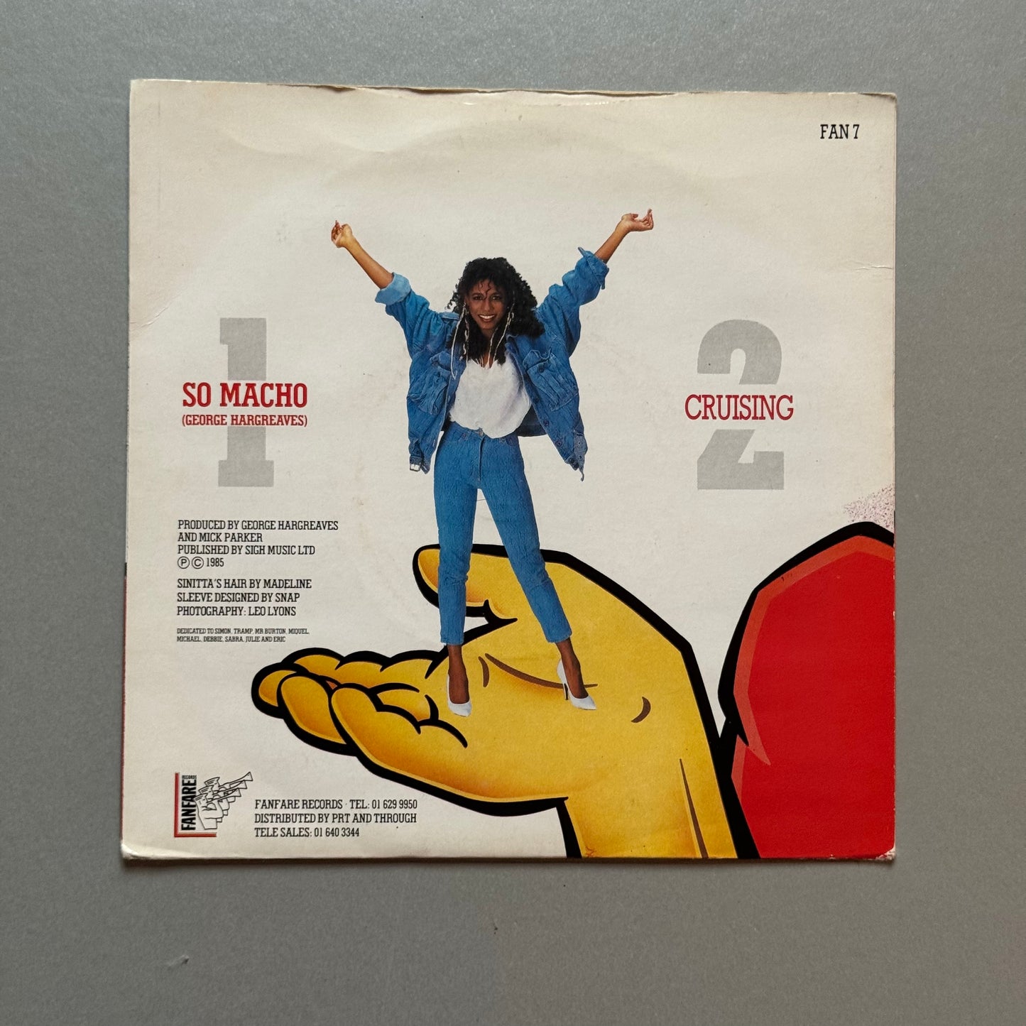 Sinitta So Macho UK 7” single