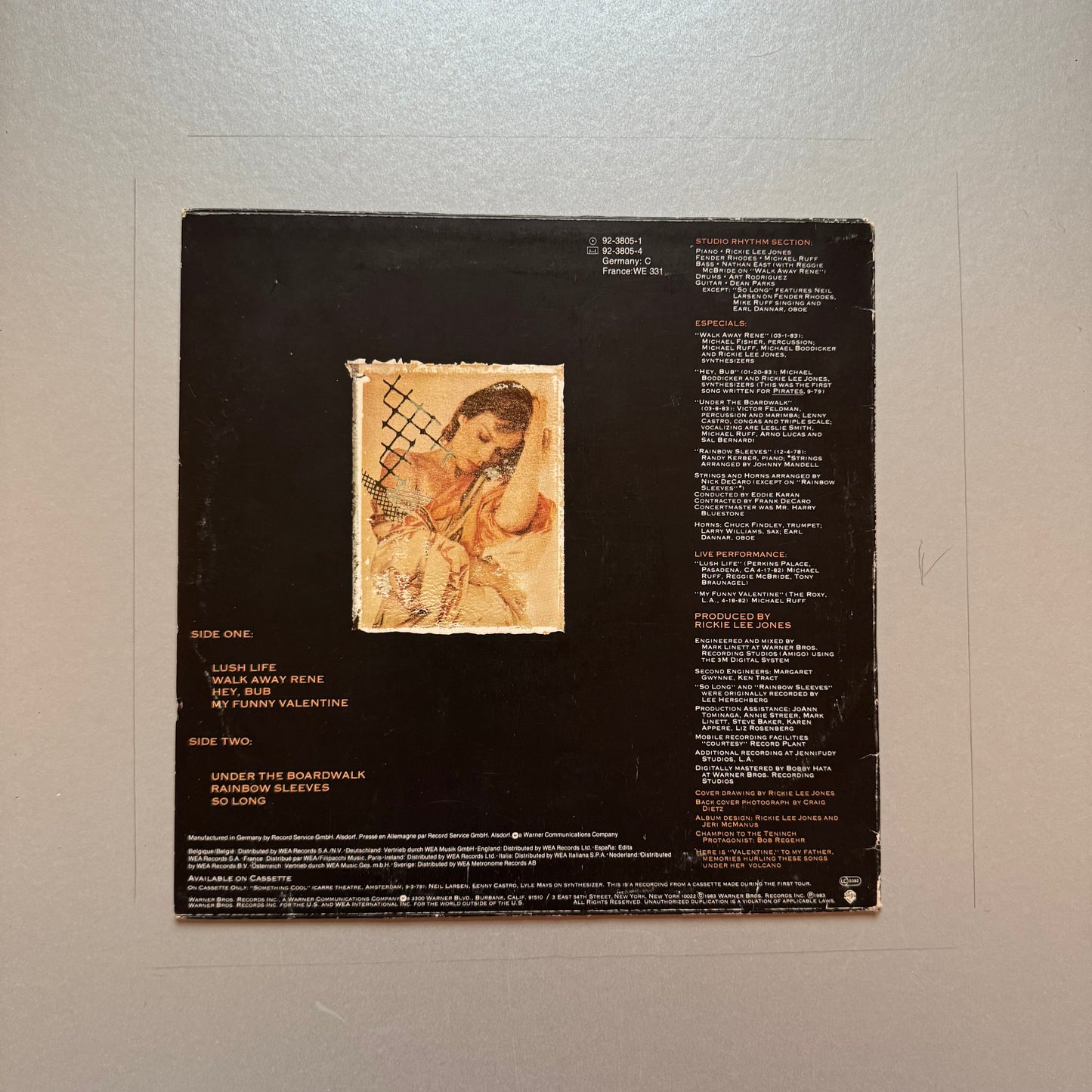 Rickie Lee Jones Girl at Her Volcano UK vinyl LP