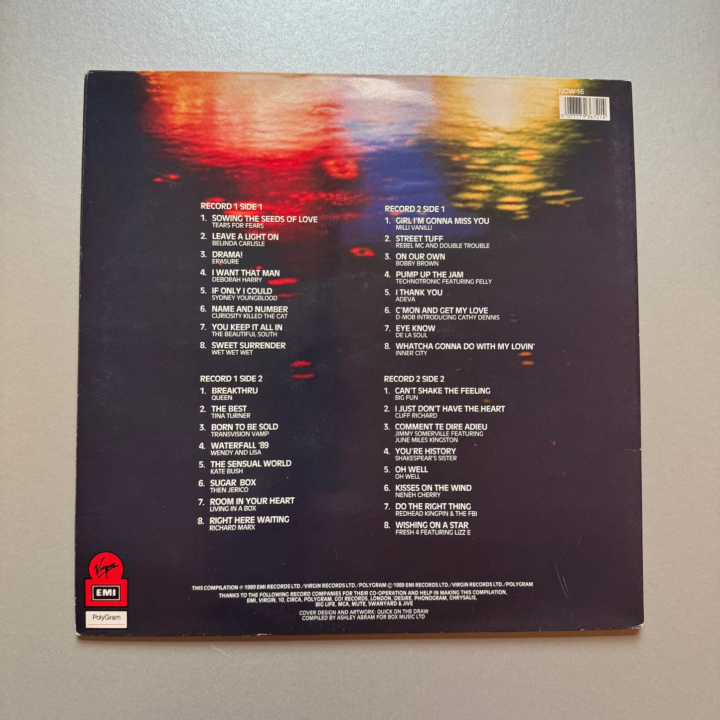 Now That's What I Call Music 16 UK vinyl LP
