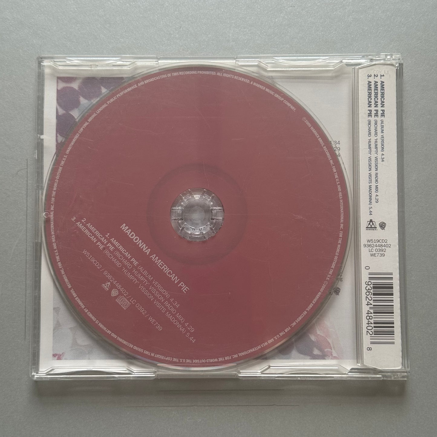 Madonna American Pie UK CD single