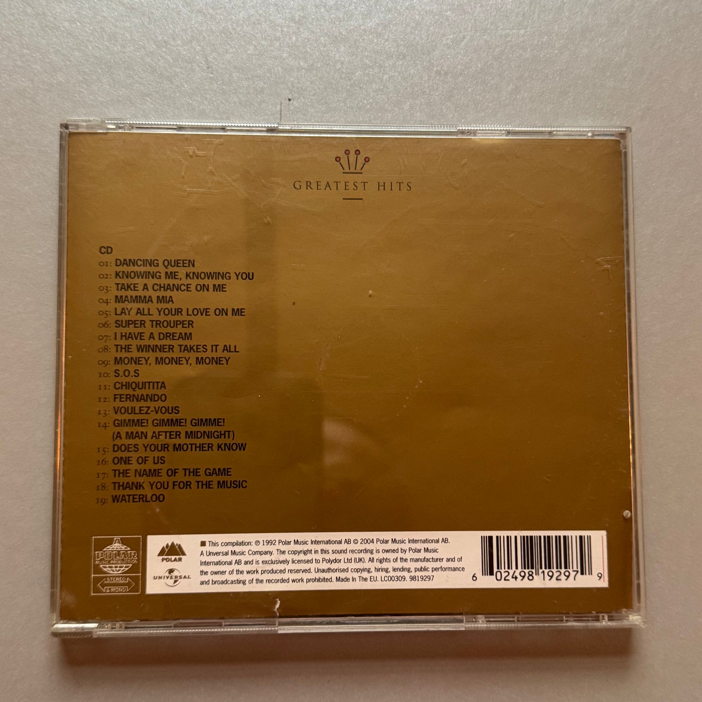 ABBA Gold UK CD