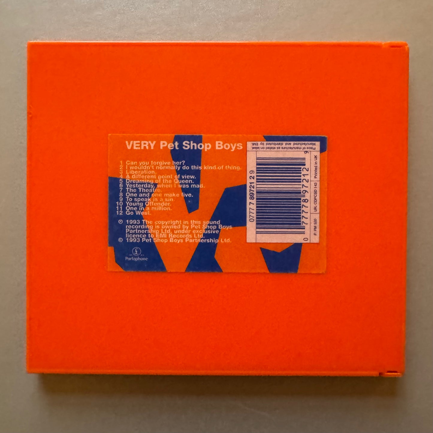 Pet Shop Boys Very original UK CD