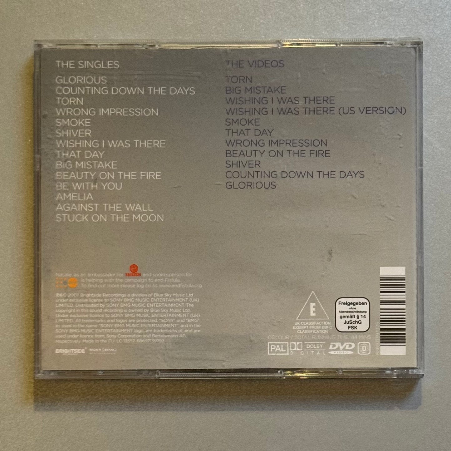 Natalie Imbruglia Glorious: The Singles 97-07 UK CD/DVD