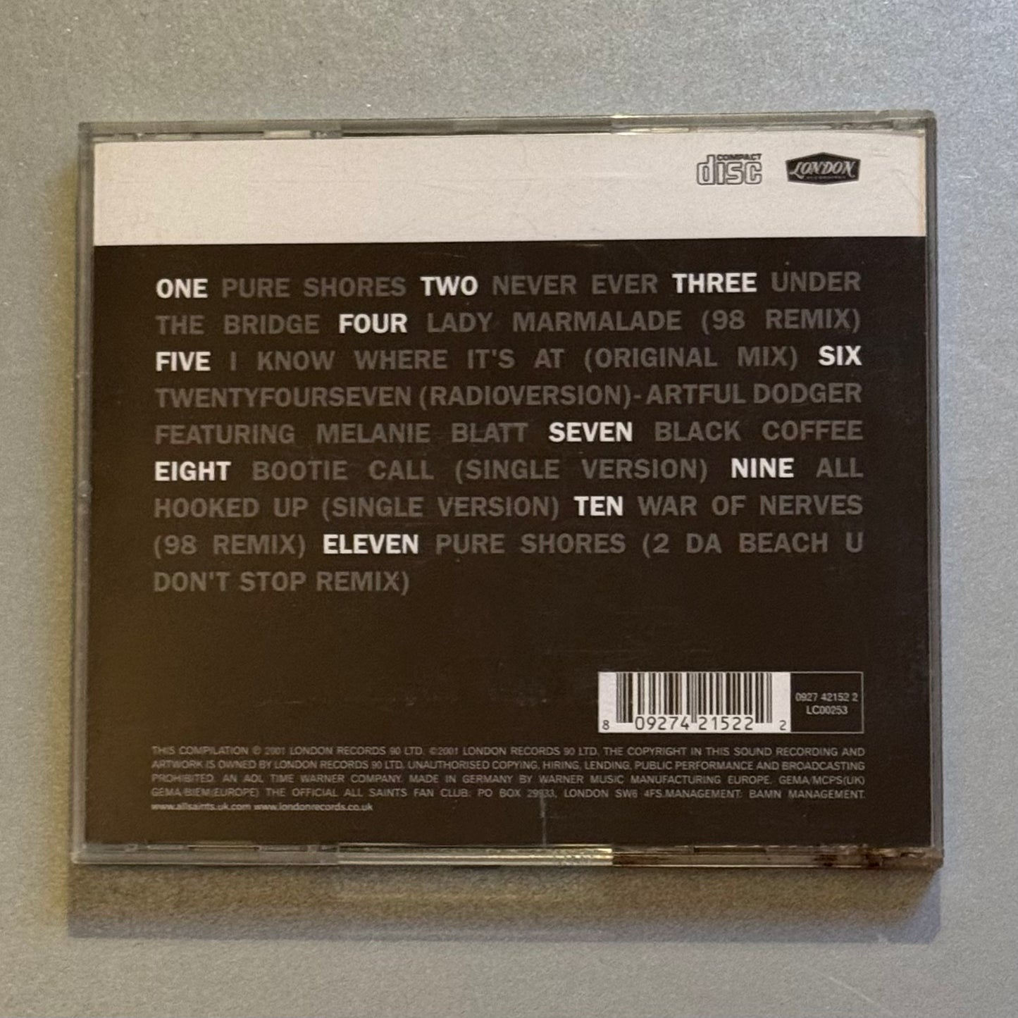 All Saints All Hits UK CD