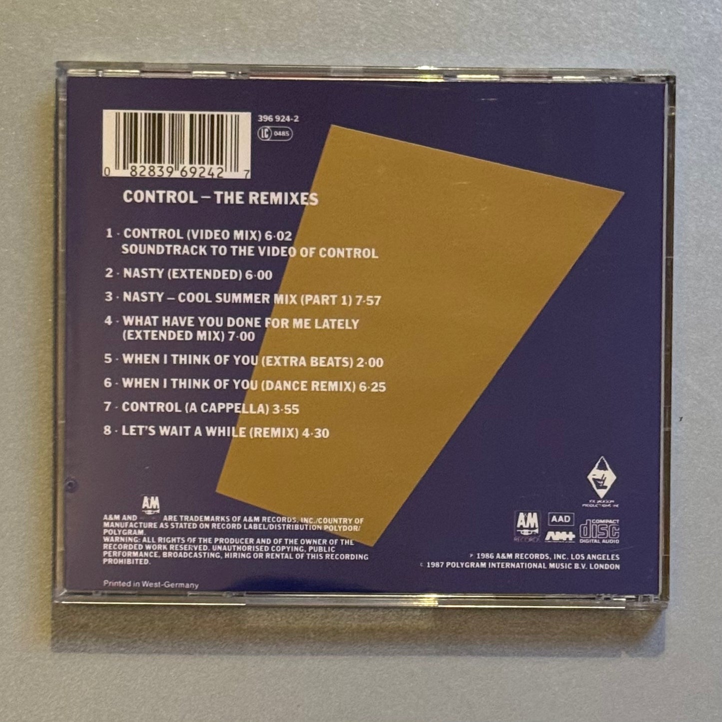 Janet Jackson Control: the Remixes UK CD