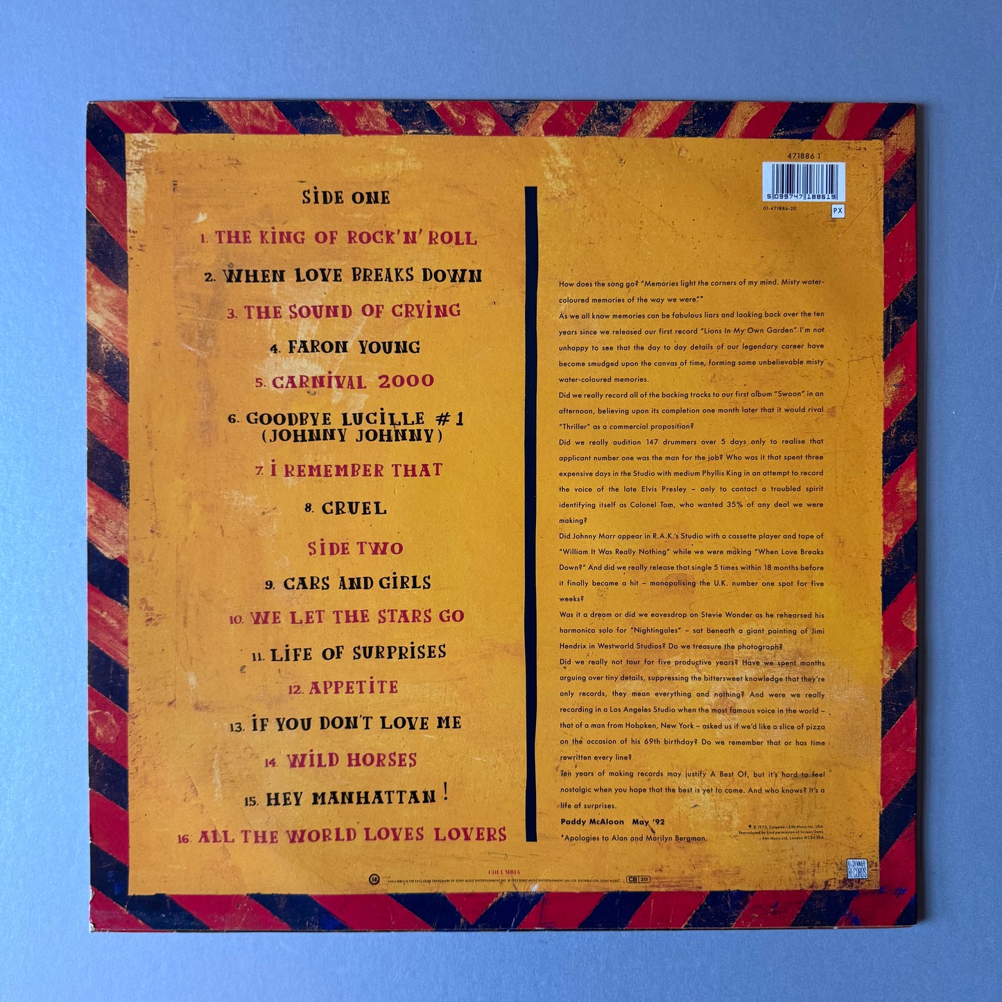 Prefab Sprout A Life of Surprises UK vinyl LP