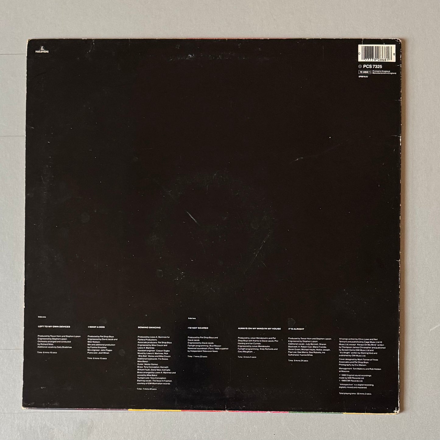 Pet Shop Boys Introspective UK vinyl LP