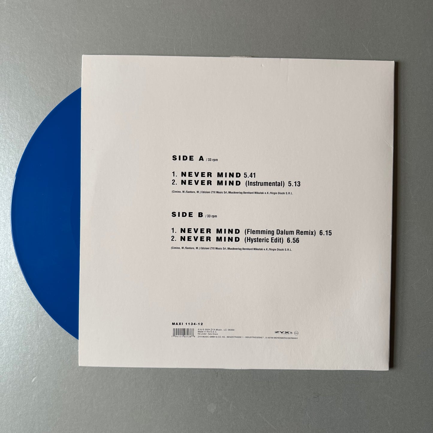 Colors Never Mind Italian reissue 12" single