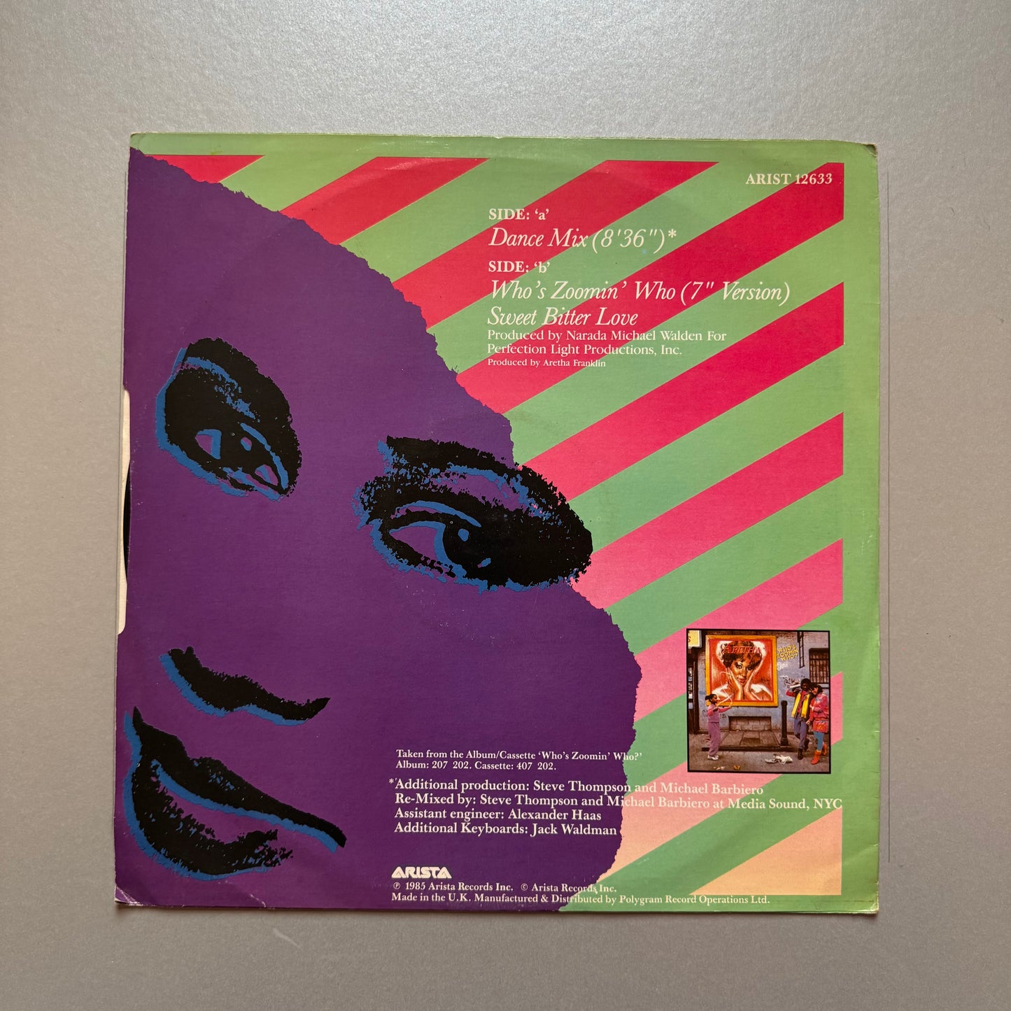 Aretha Franklin Who’s Zoomin’ Who UK 12" single