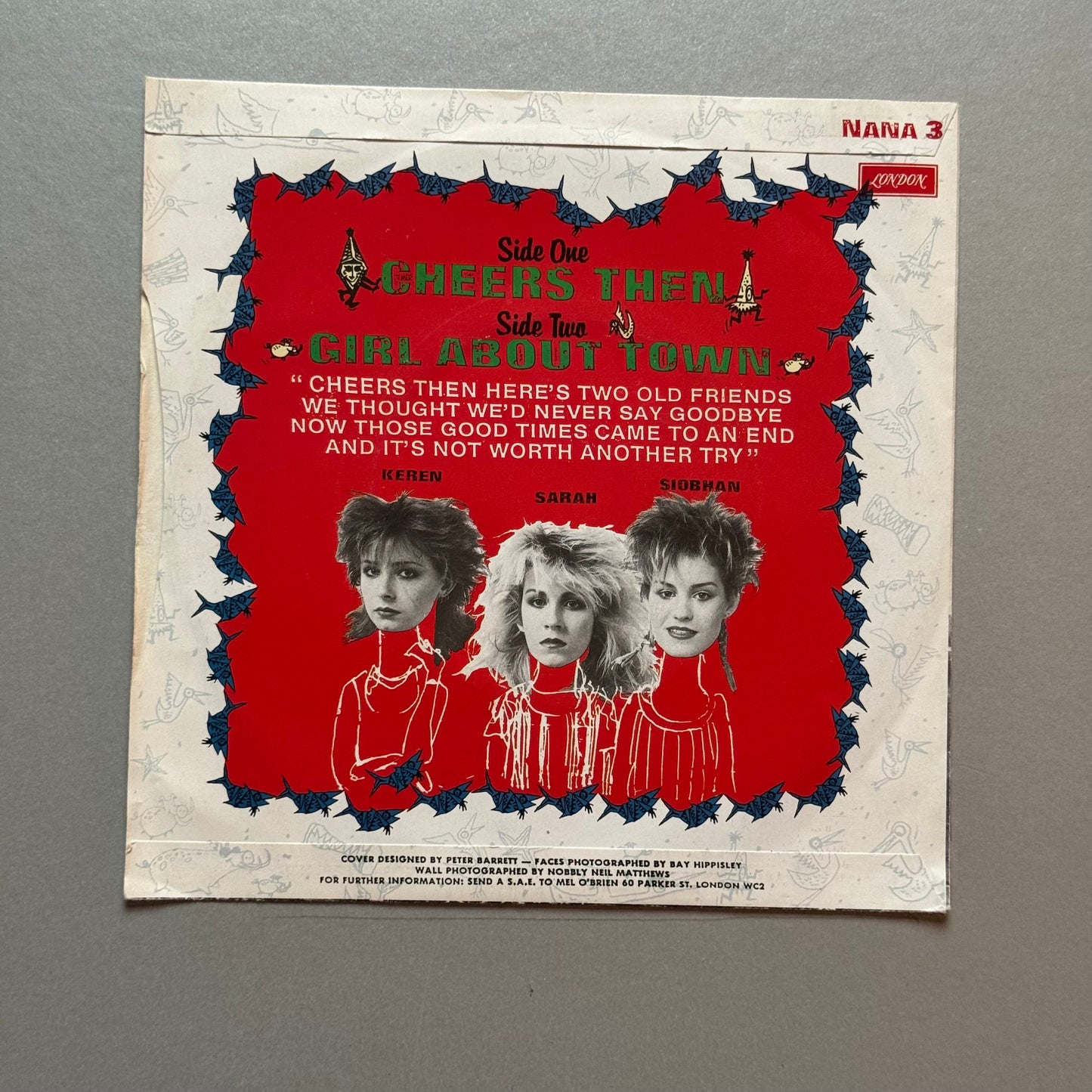Bananarama Cheers Then UK 7” single