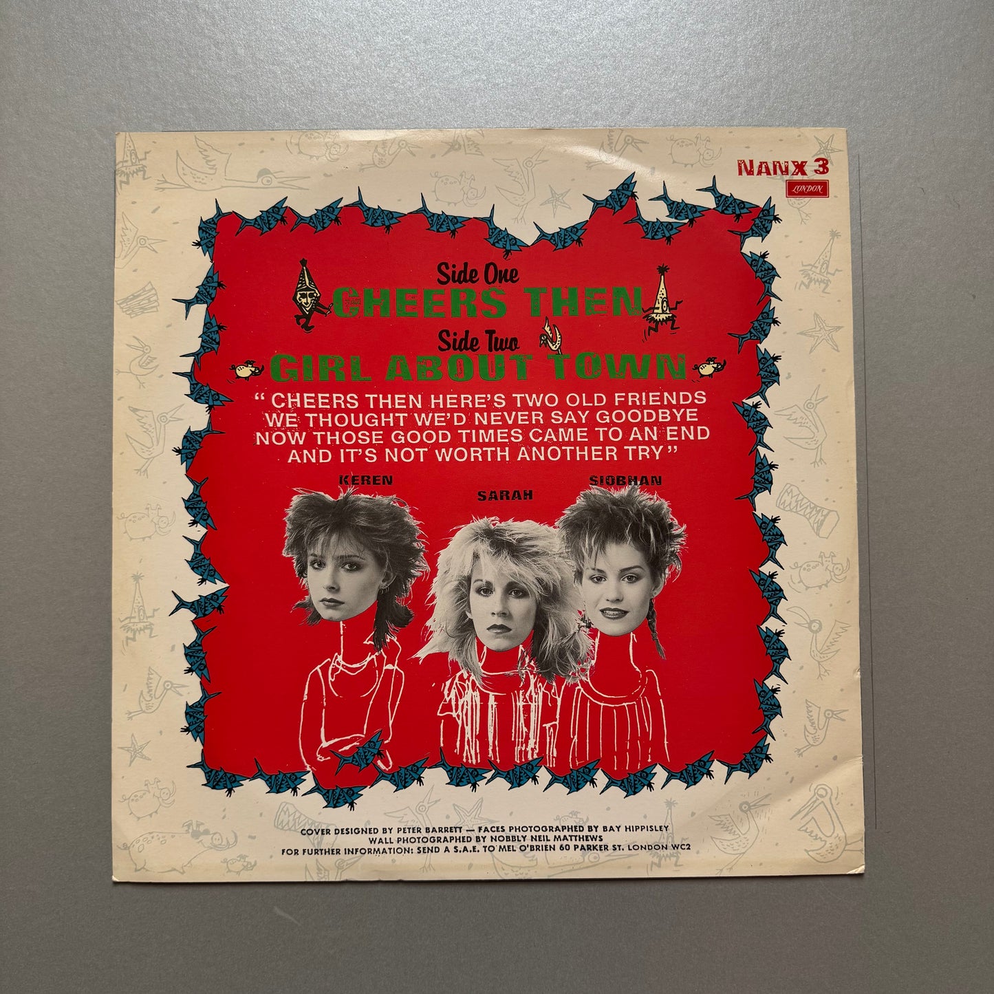 Bananarama Cheers Then UK 12” single