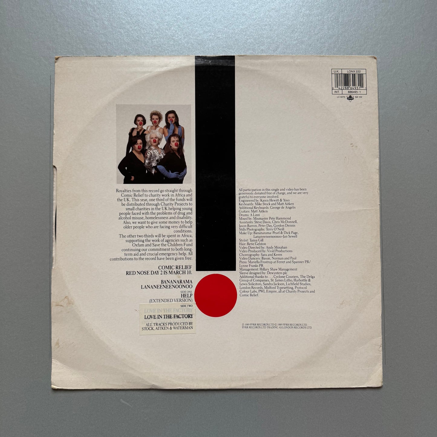 Bananarama & Lananeeneenoonoo Help! UK 12” single