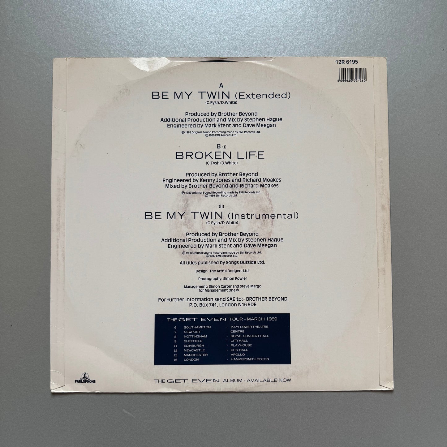 Brother Beyond Be My Twin (New Mix) UK 12” single