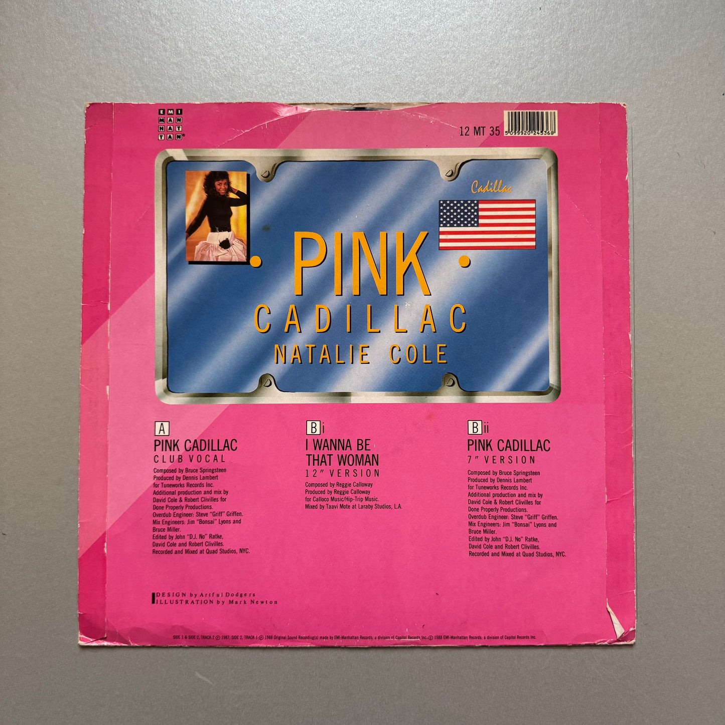 Natalie Cole Pink Cadillac UK 12” single
