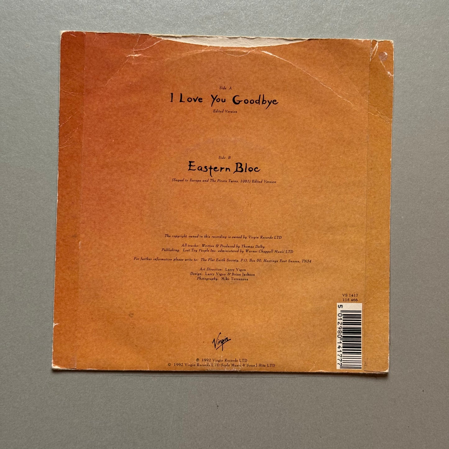 Thomas Dolby I Love You Goodbye UK 7” single
