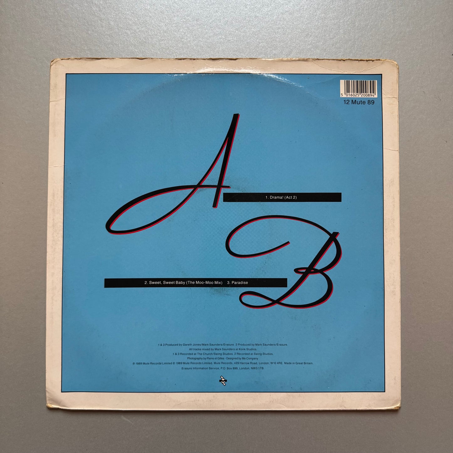 Erasure Drama UK 12" single