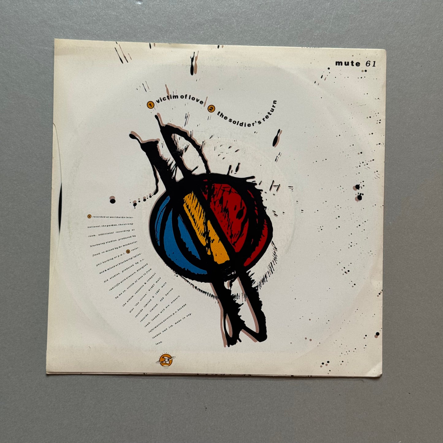 Erasure Victim of Love UK 7” single