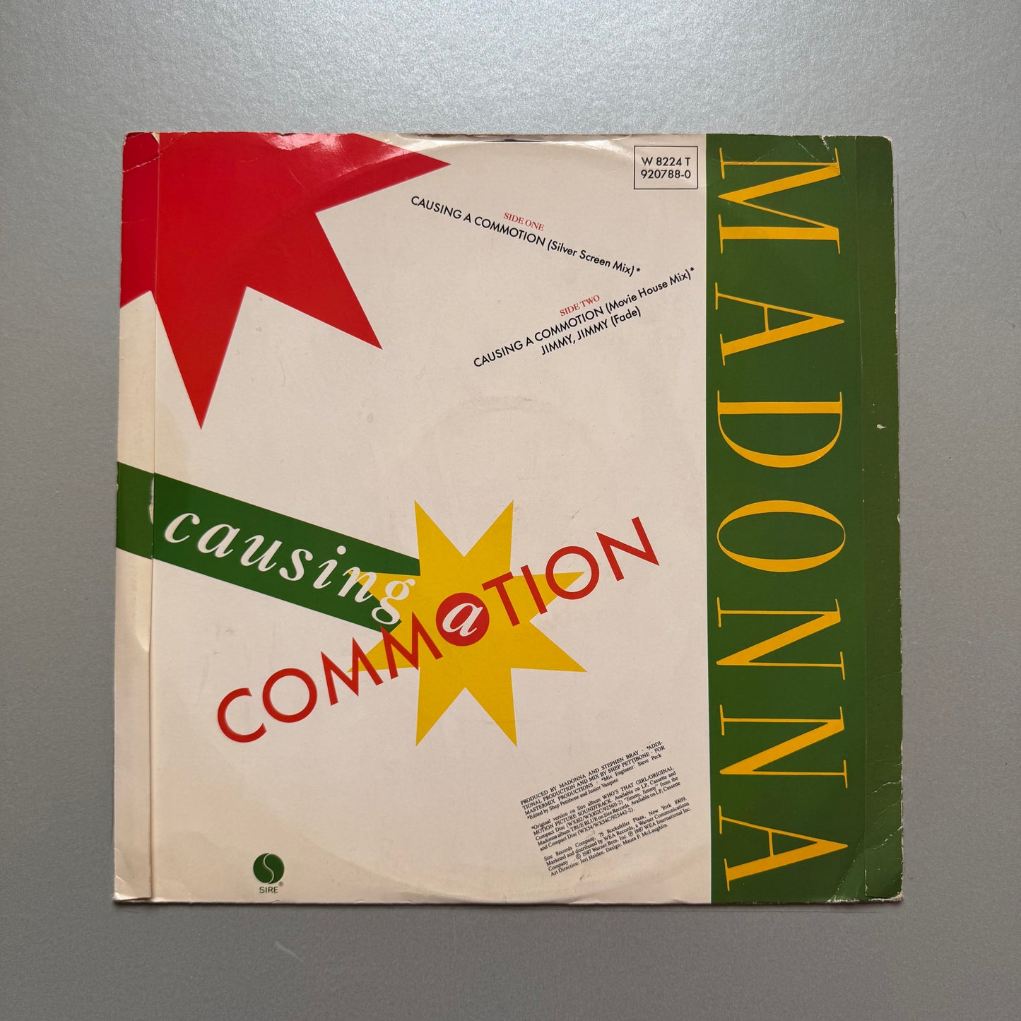 Madonna Causing A Commotion UK 12" single