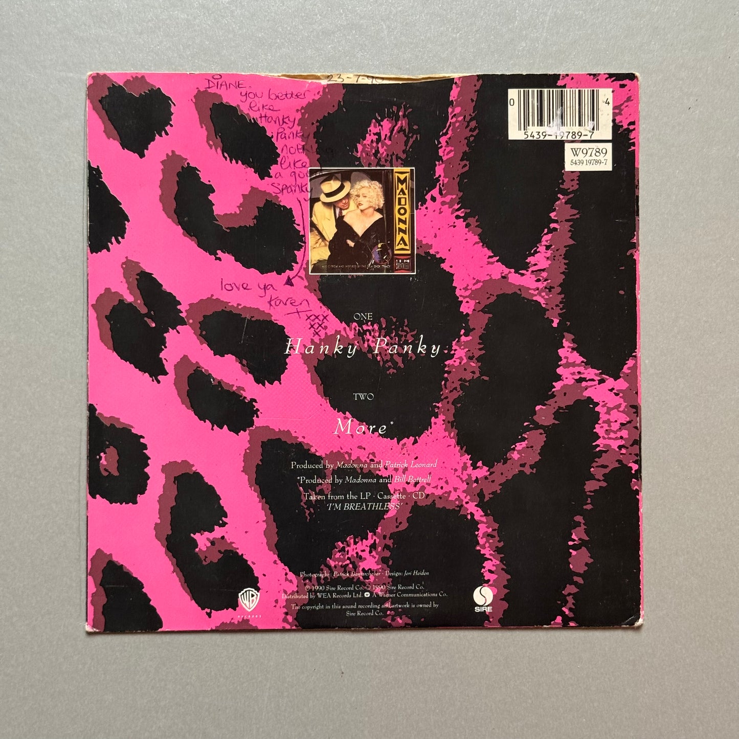 Madonna Hanky Panky UK 7” single