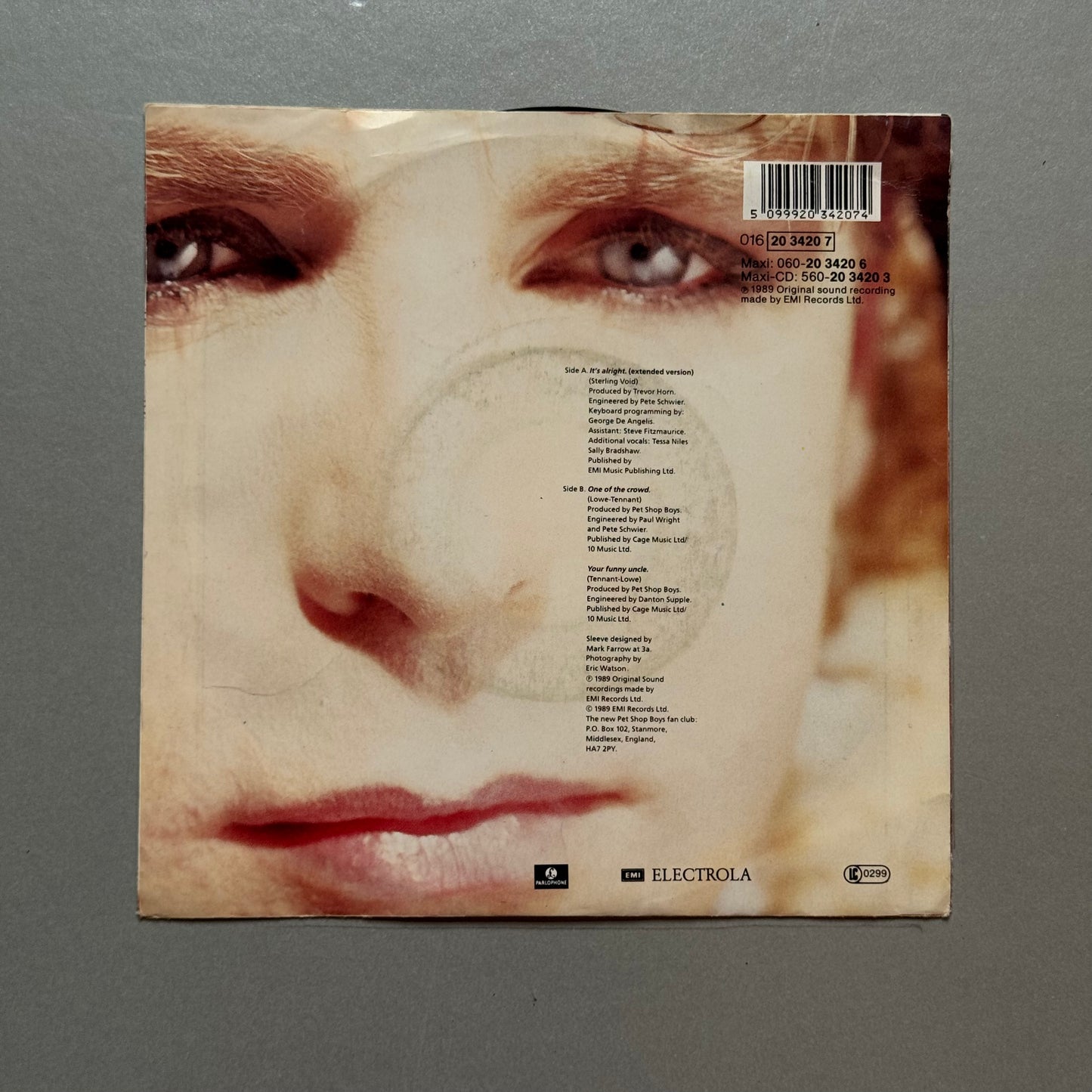 Pet Shop Boys It's Alright UK 7” single