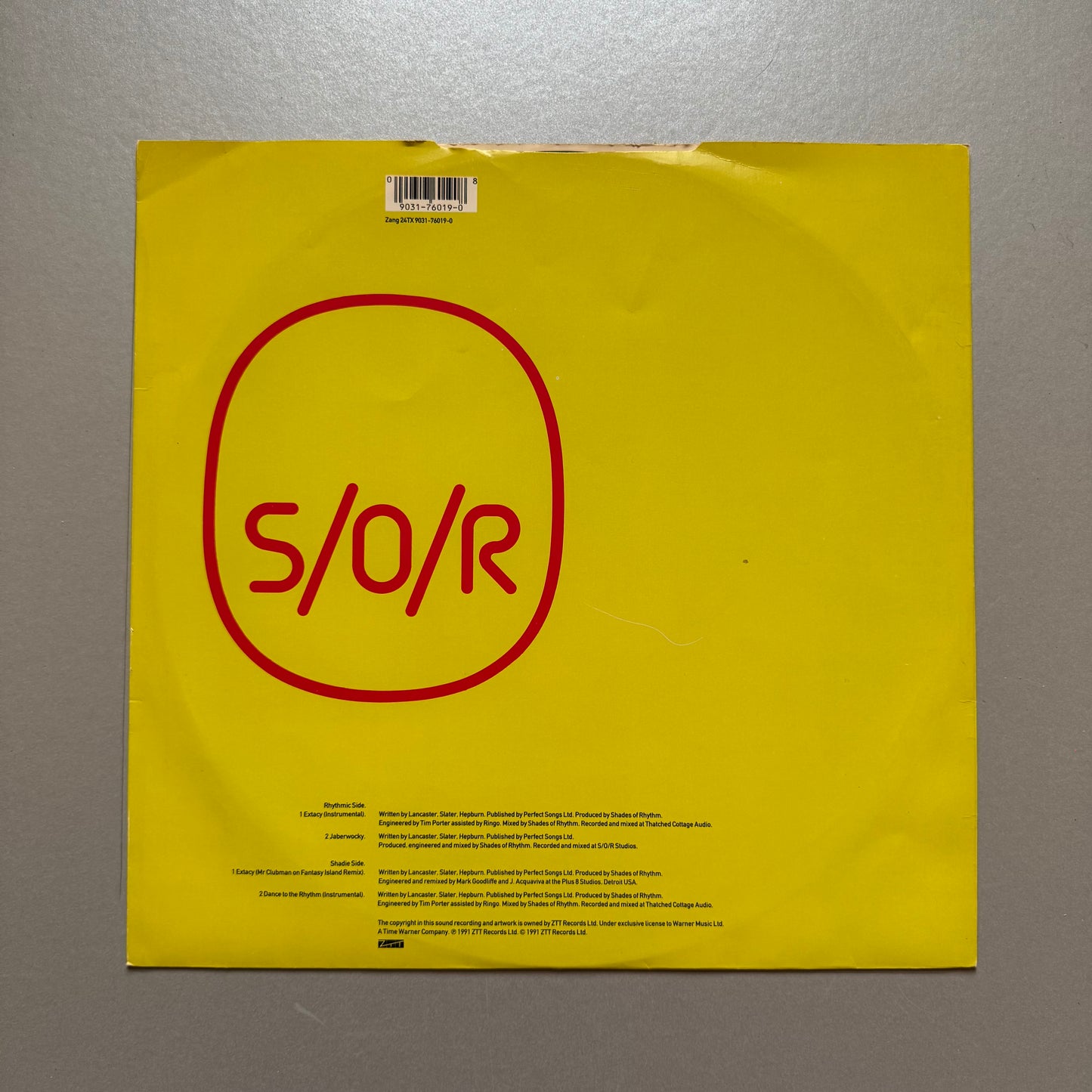 Shades of Rhythm Ecstasy UK 12" single