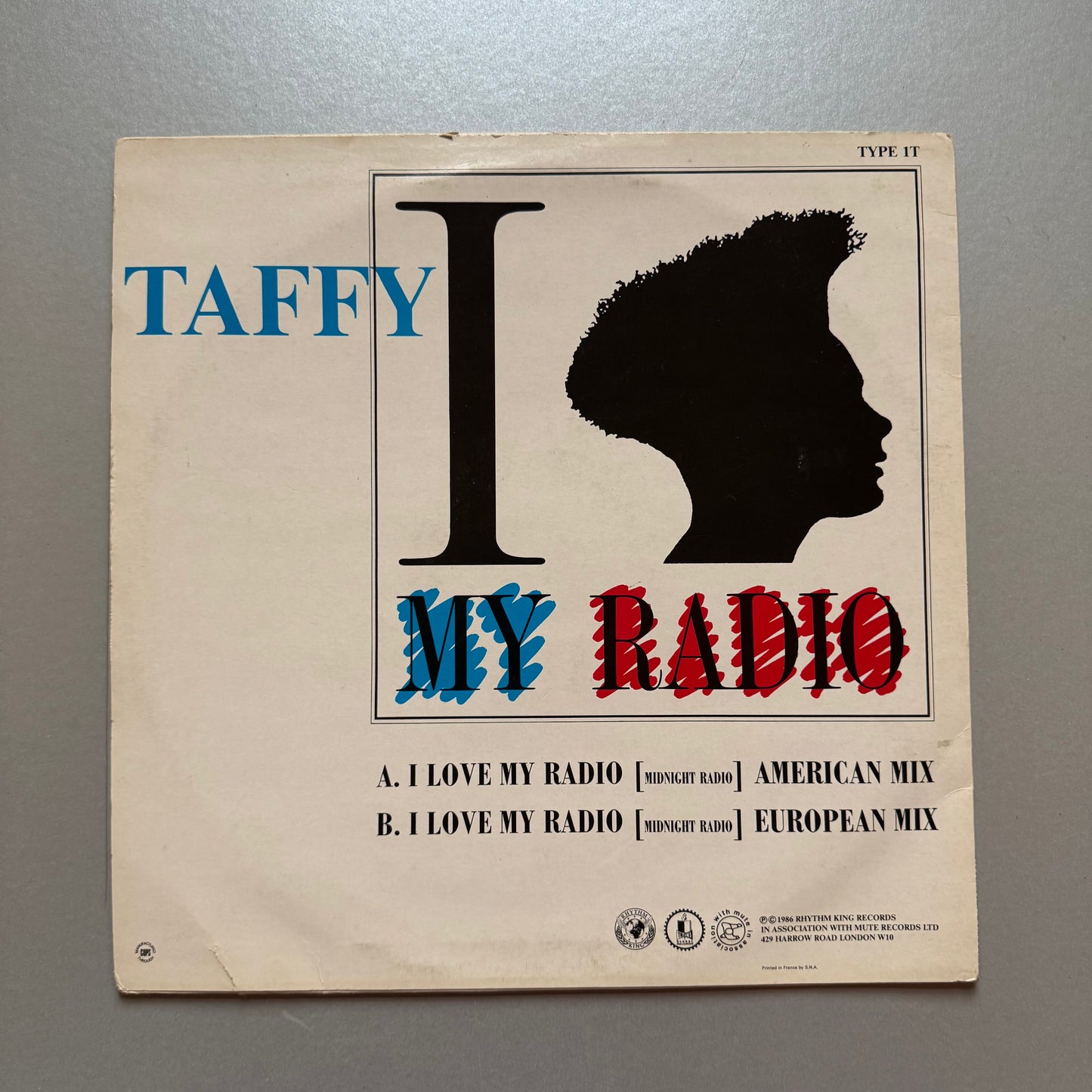 Taffy I Love My Radio (American Mix) UK 12" single