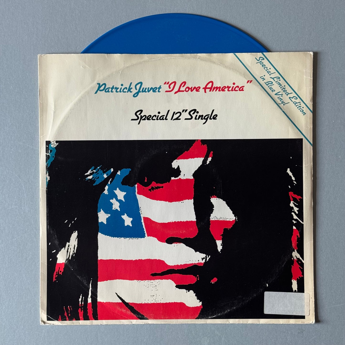 Patrick Juvet I Love America UK blue vinyl 12” single