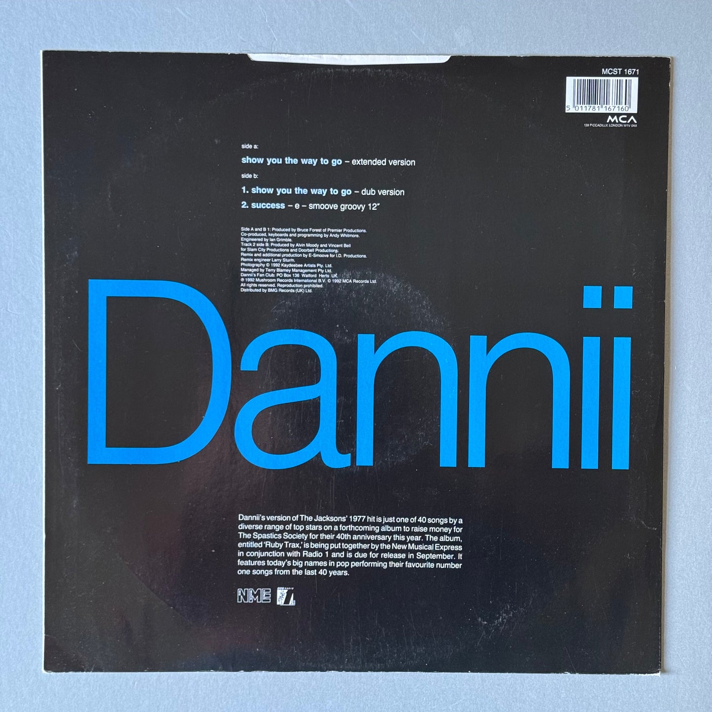 Dannii Minogue Show You the Way to Go UK 12” single