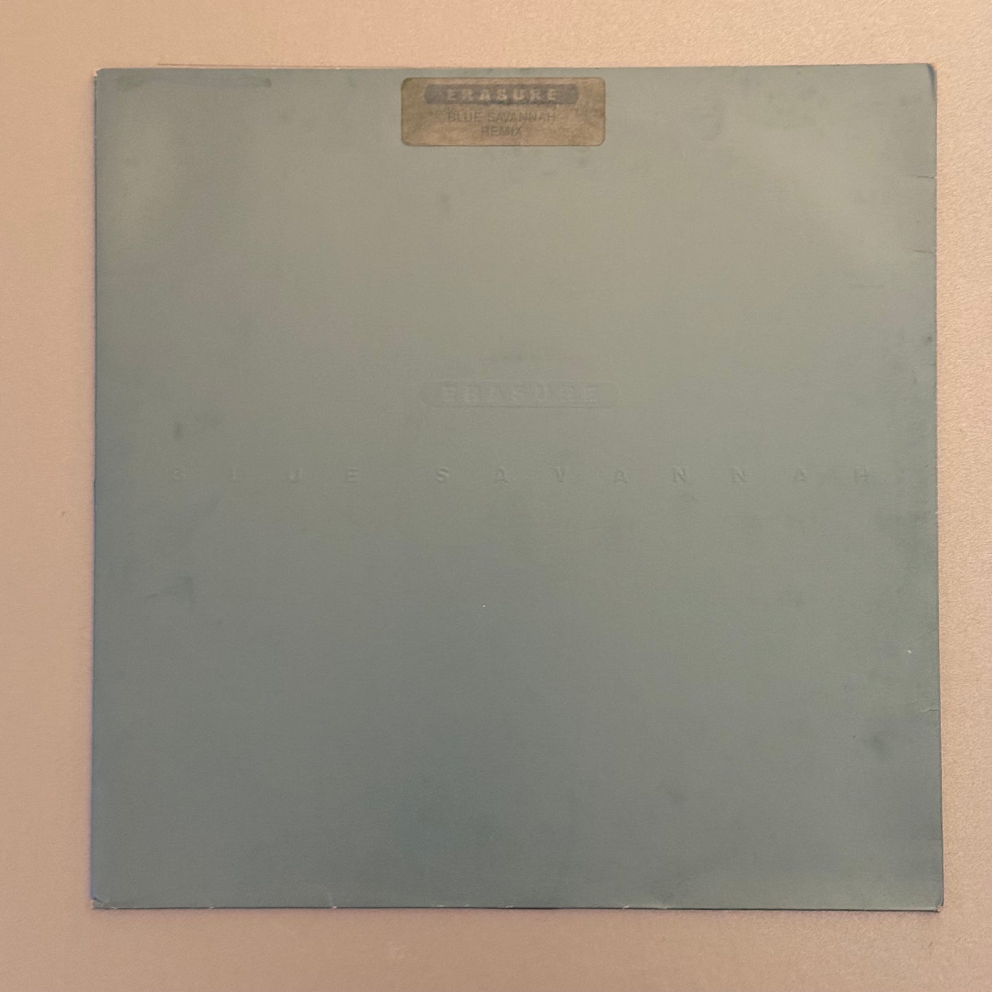 Erasure Blue Savannah Remix UK 12” embossed sleeve single