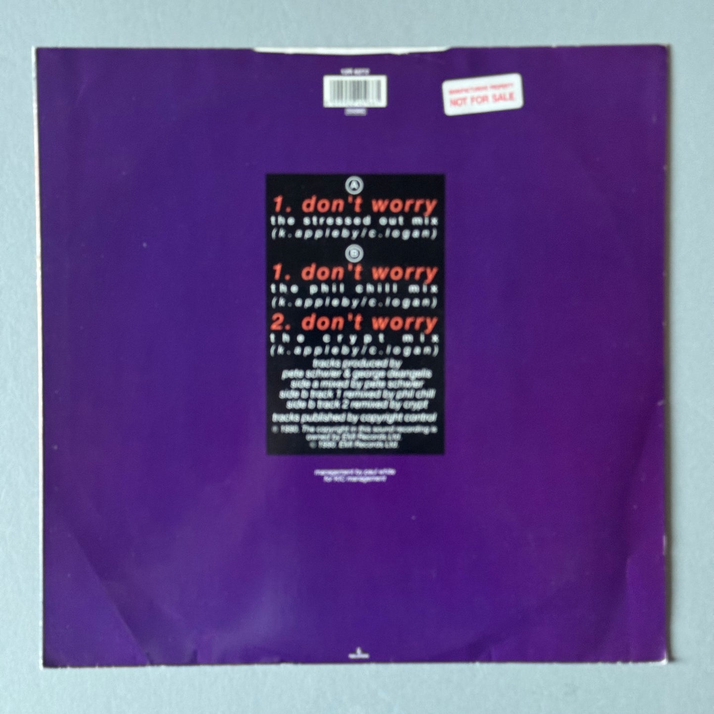 Kim Appleby Don’t Worry UK 12” single