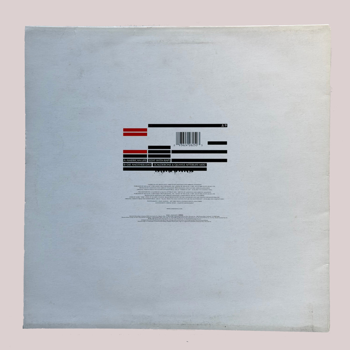 Madonna American Life European 12” single