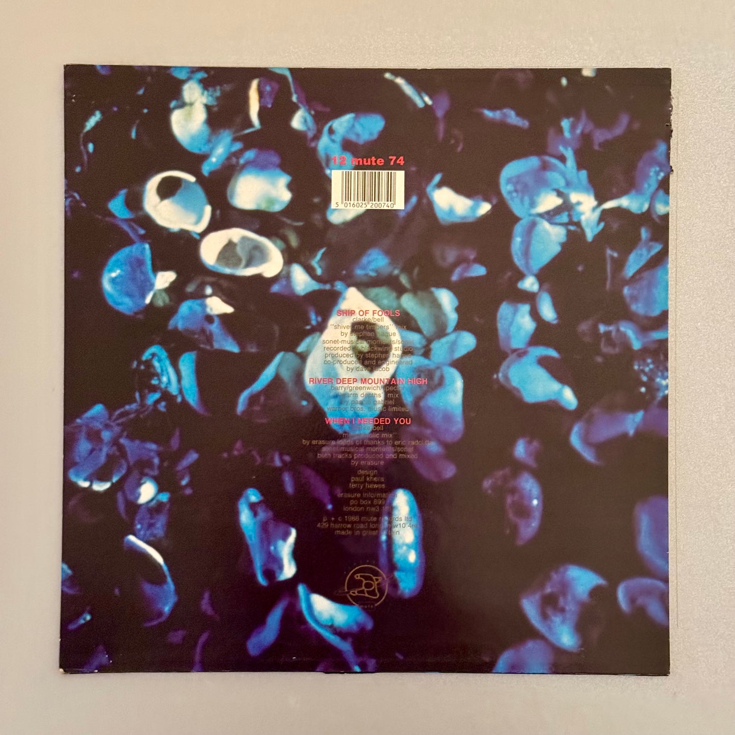 Erasure Ship of Fools UK 12” single