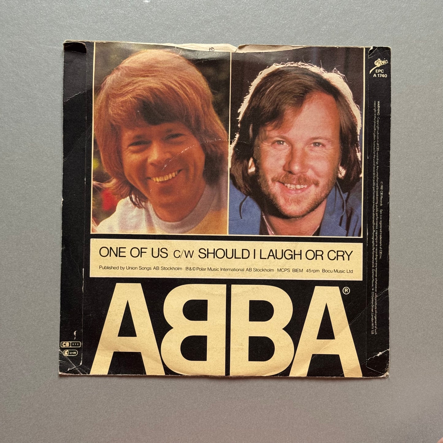 ABBA One of Us UK 7” single