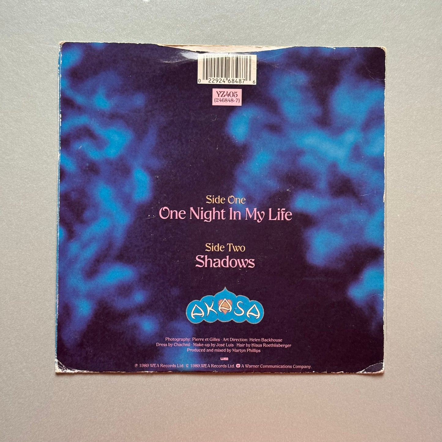 Akasa One Night in My Life UK 7” single