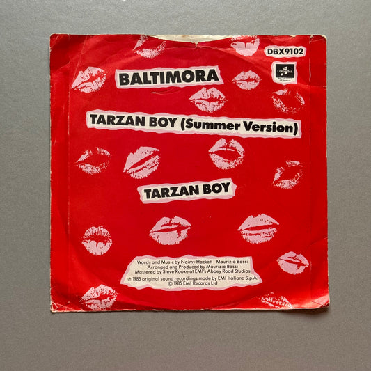 Baltimora Tarzan Boy UK 7” single