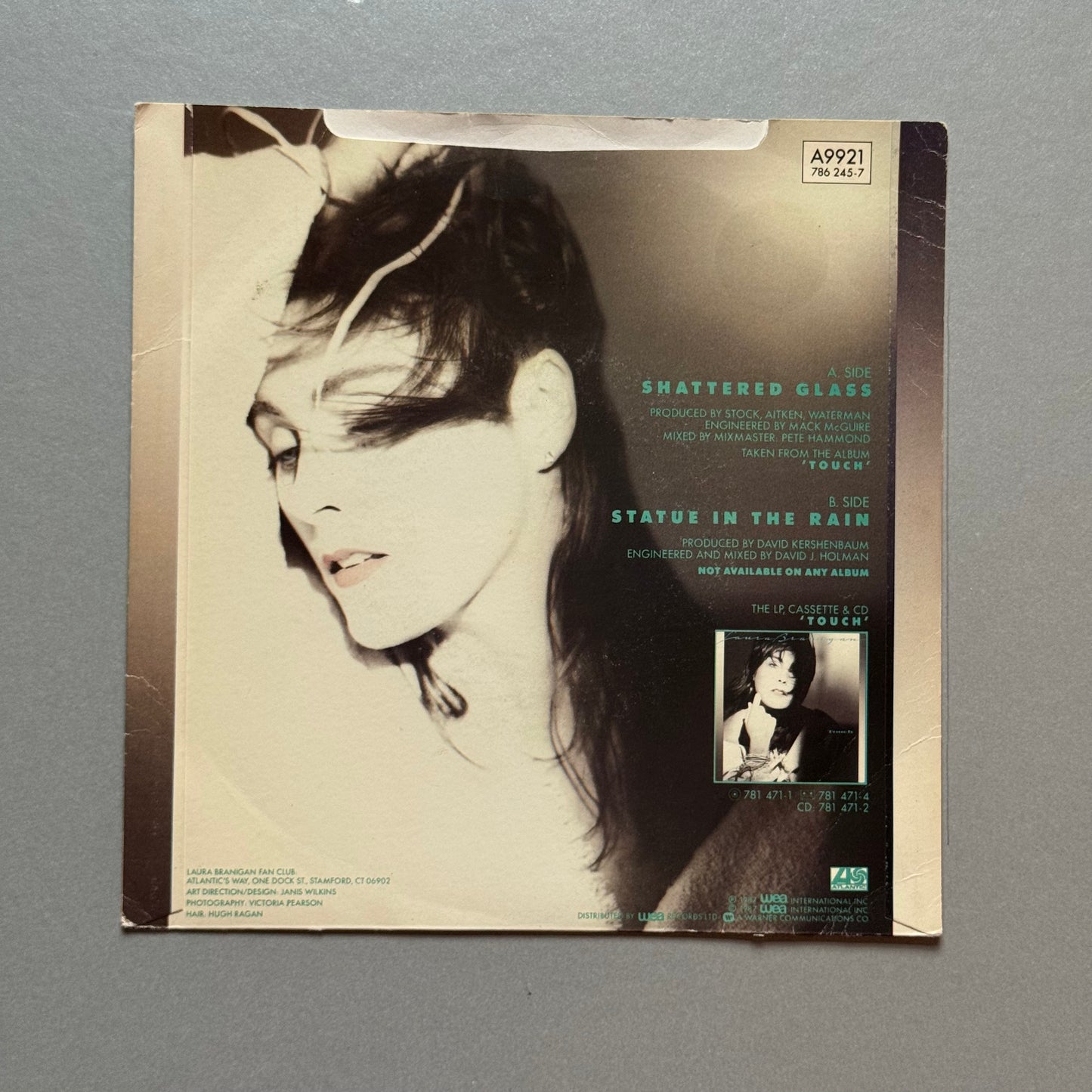 Laura Branigan Shattered Glass UK 7” single