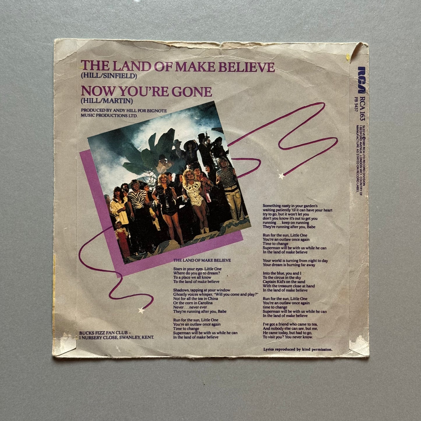 Bucks Fizz The Land of Make Believe UK 7” single