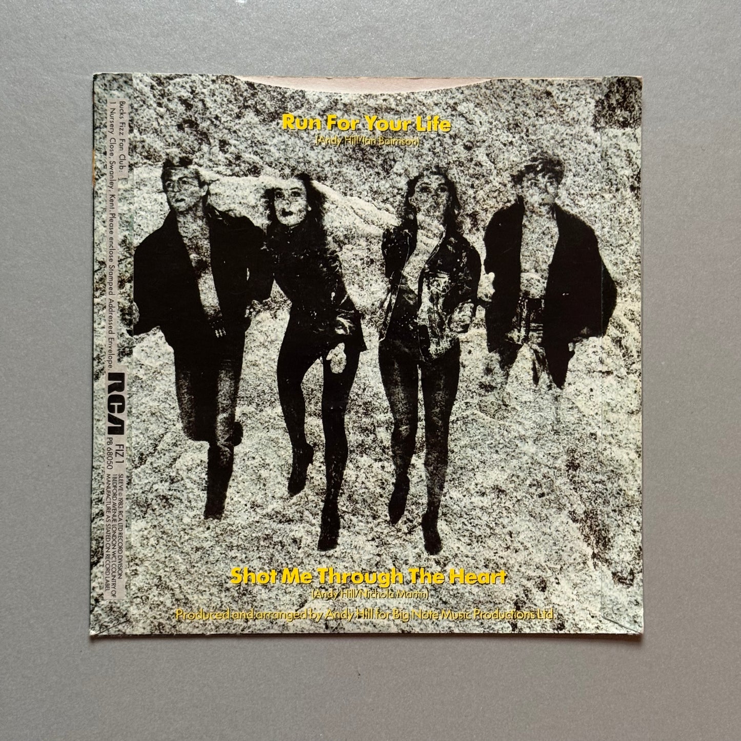 Bucks Fizz Run For Your Life UK 7” single