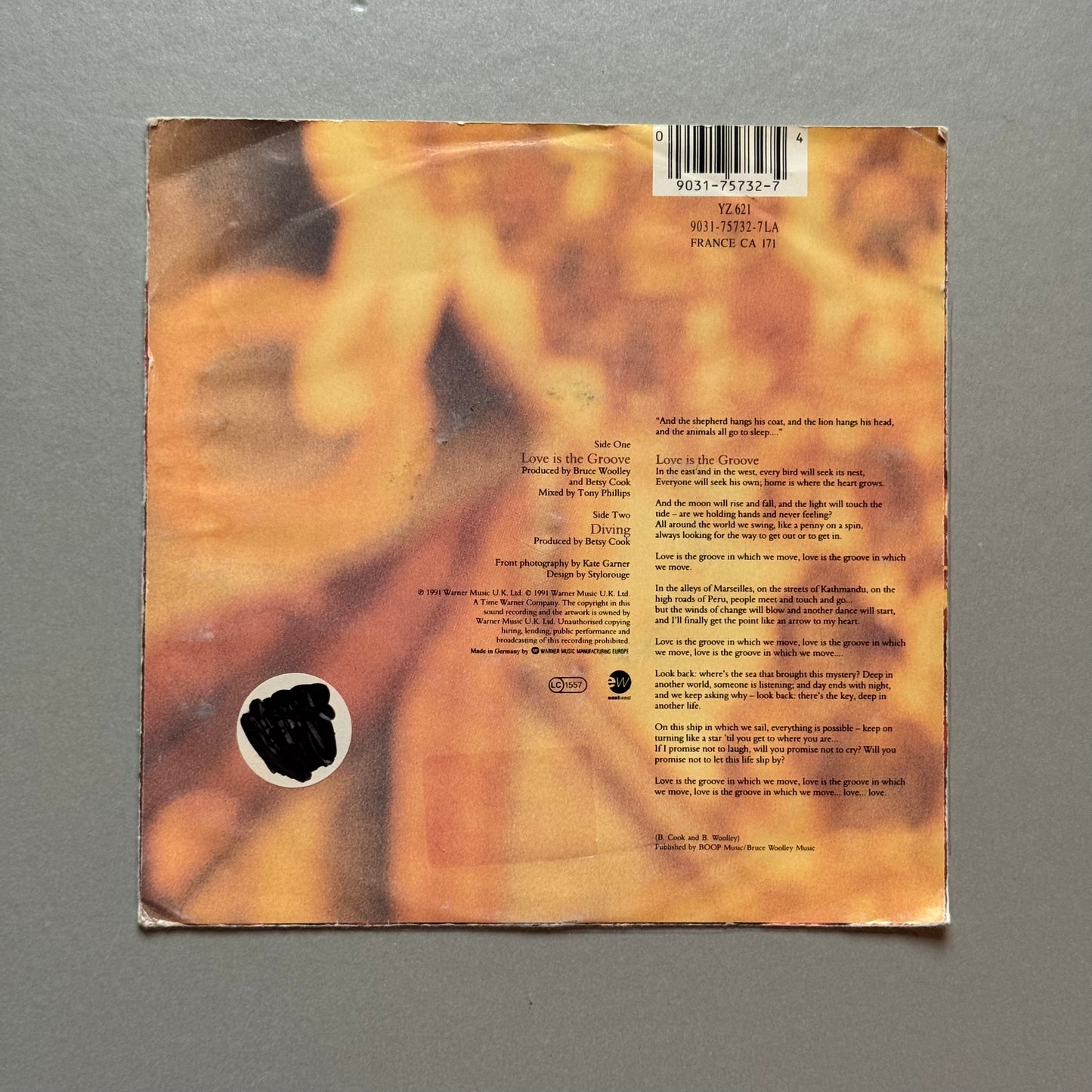 Betsy Cook Love is the Groove UK 7” single