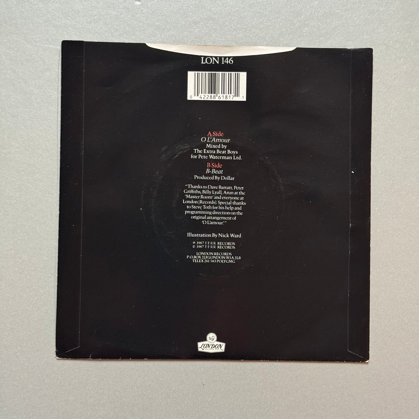 Dollar Oh L’amour UK 7” single