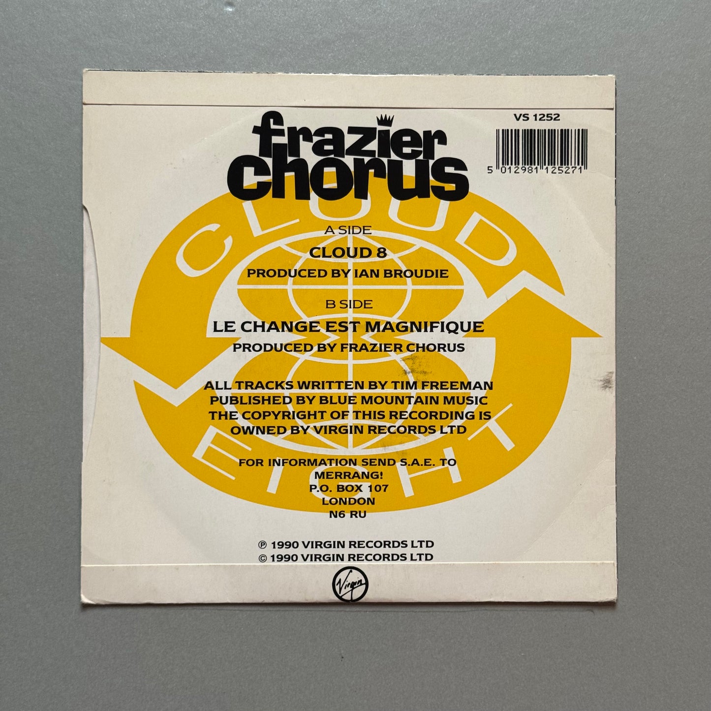 Frazier Chorus Cloud Eight UK 7” single