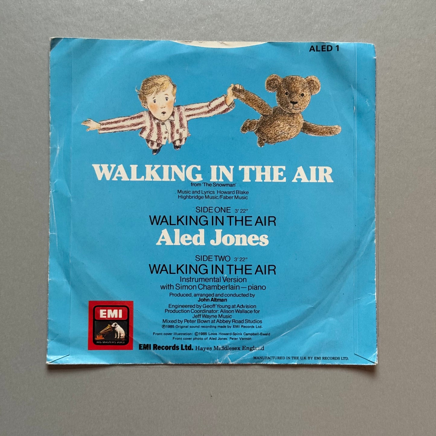 Aled Jones Walking in the Air UK 7” single