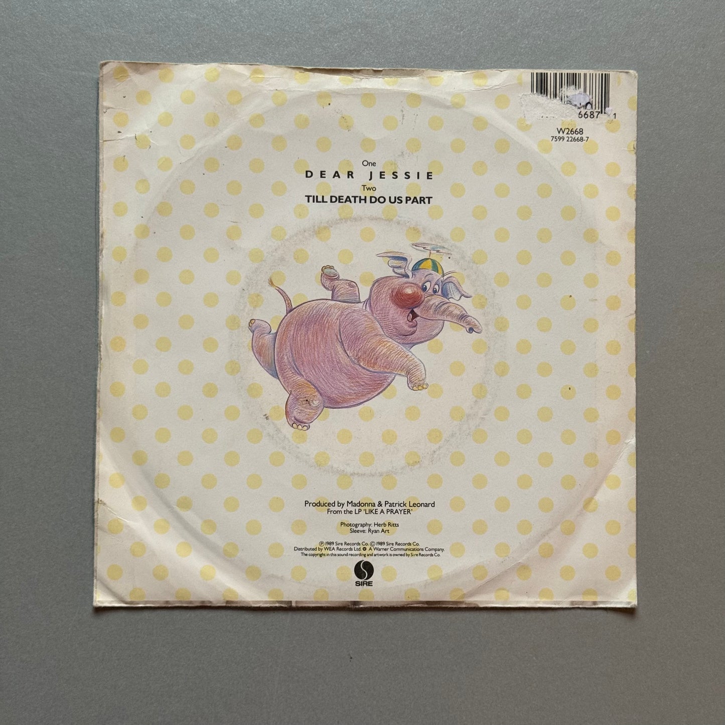 Madonna Dear Jessie UK 7” single