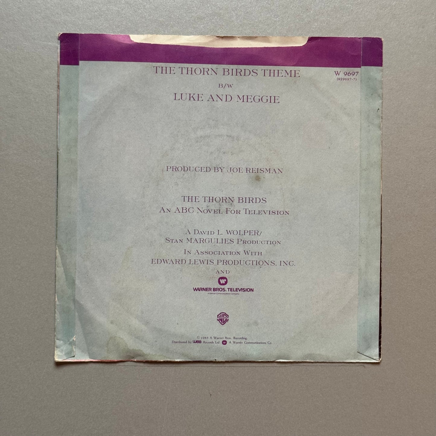 Henry Mancini and his Orchestra The Thorn Birds Theme UK 7” single