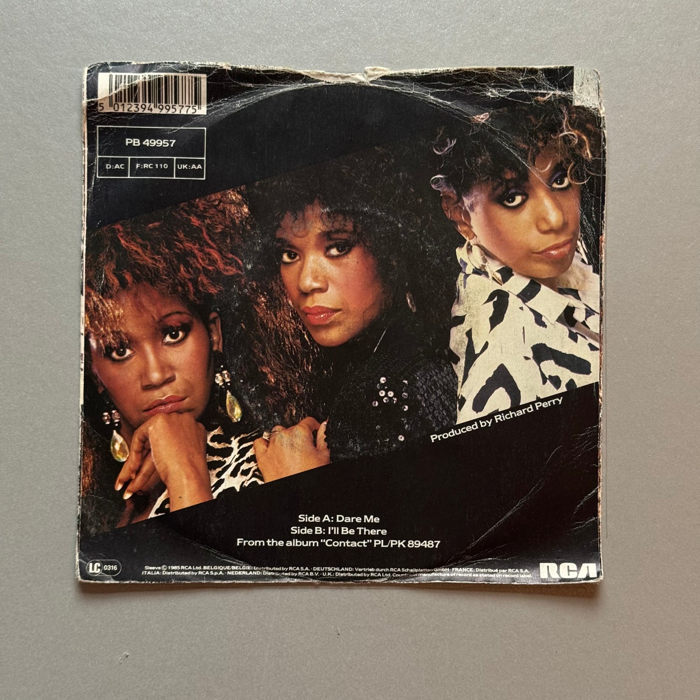 Pointer Sisters Dare Me UK 7” single
